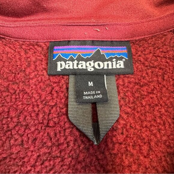 Patagonia Men's Better Sweater Fleece Jacket M Med Medium Dark Red Marl Zipper - Picture 7 of 11